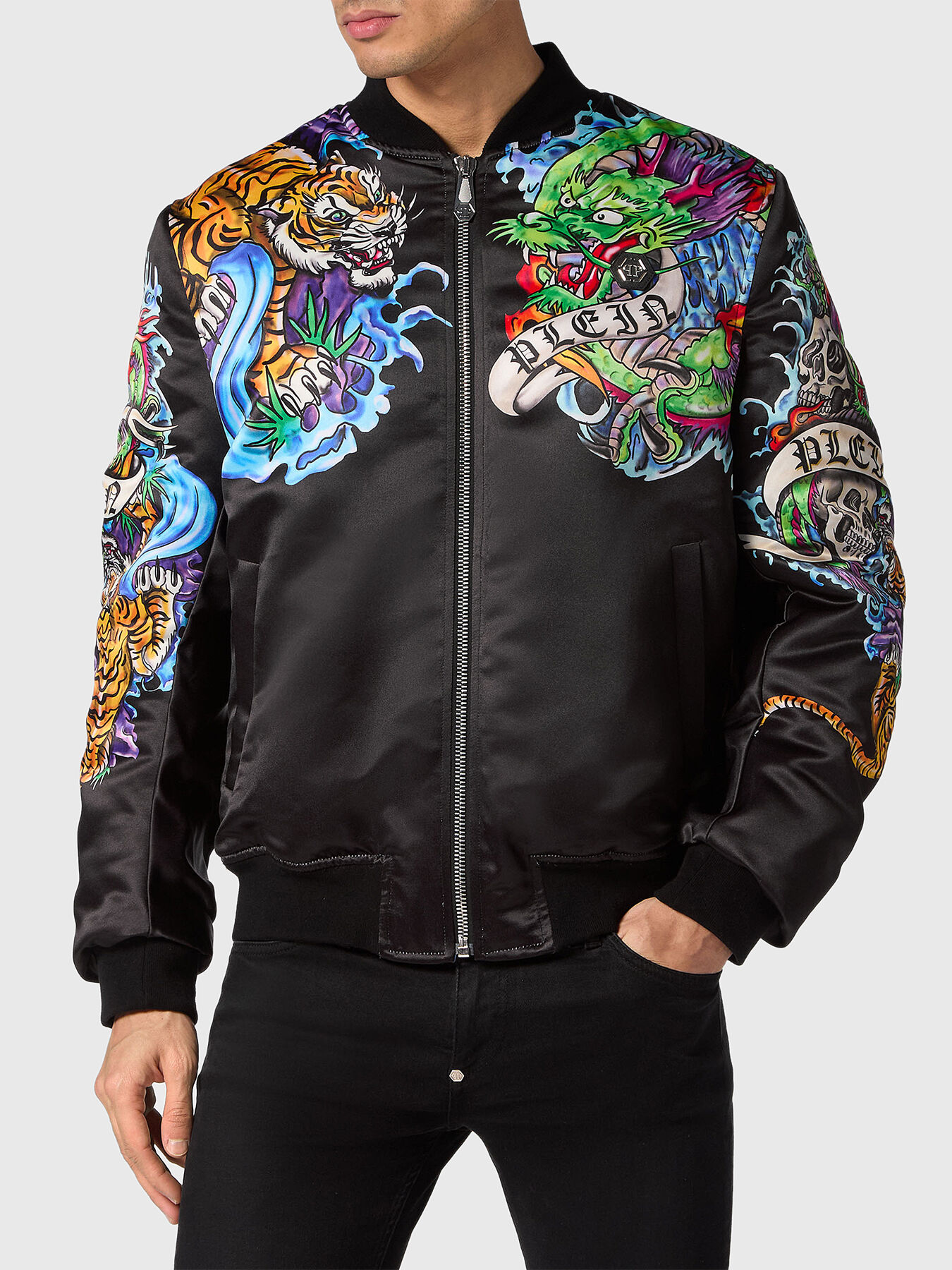 C06104 MASTERMIND SATIN JACKET M