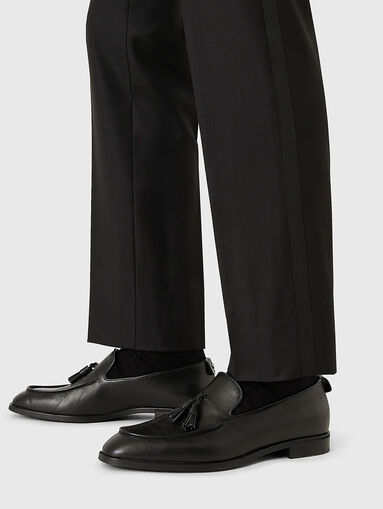 Black wool trousers  - 4