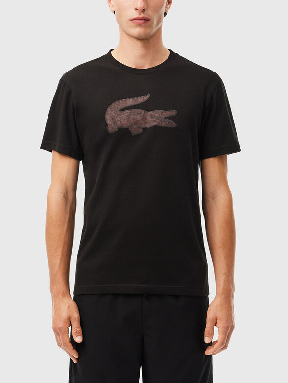 White T-shirt with contrasting logo print - 1