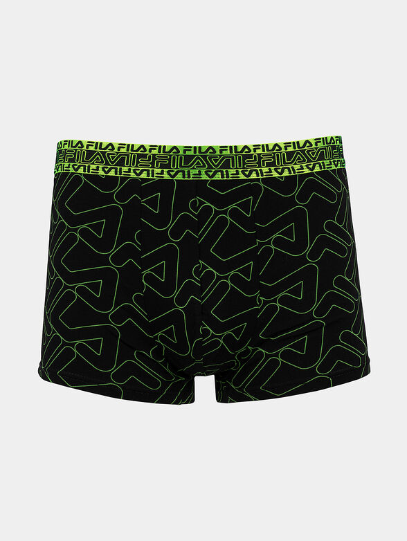 Trunks with blue logo prints - 1