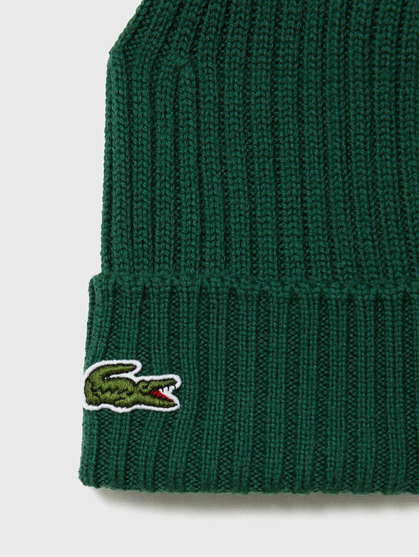 Unisex wool beanie in red color - 2