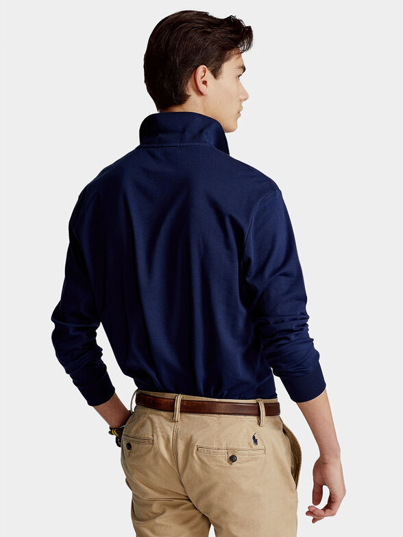 Polo-shirt with long sleeves and colorful logo - 3
