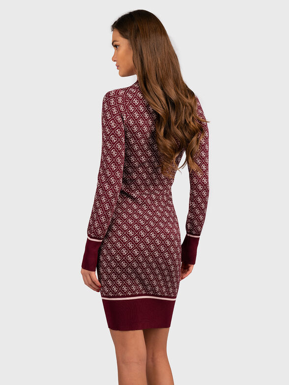 Knit dress with monogram logo detail - 2