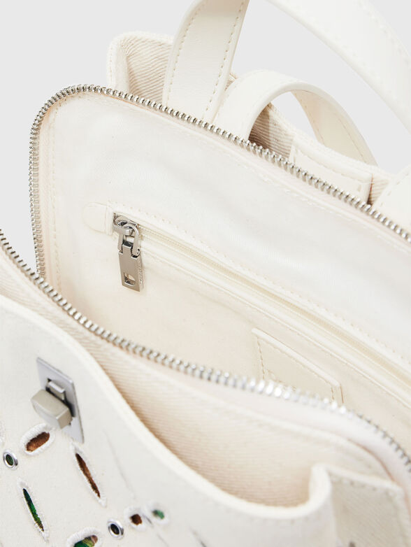 White backpack with perforations - 6