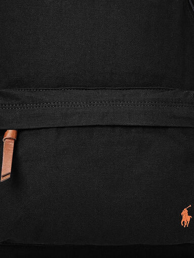Black cotton backpack - 3