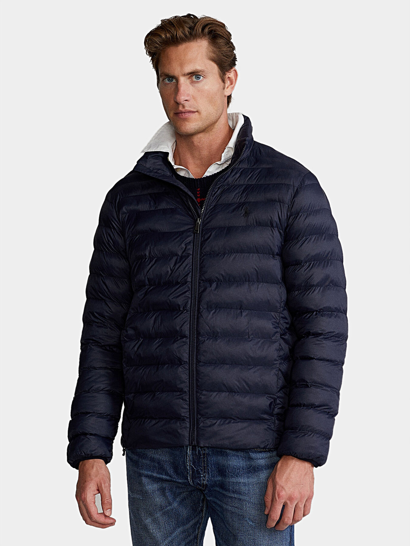 【SALE／60%OFF】 liner quilted with jacket Blue brand LAUREN RALPH POLO メンズウェア