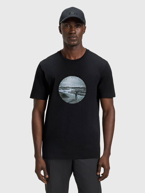 Cotton T-shirt with print - 1
