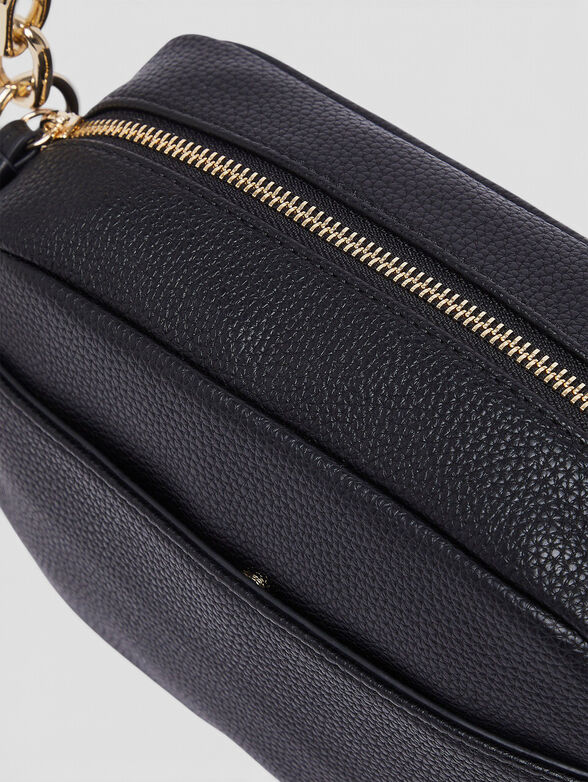Black eco leather crossbody bag - 4