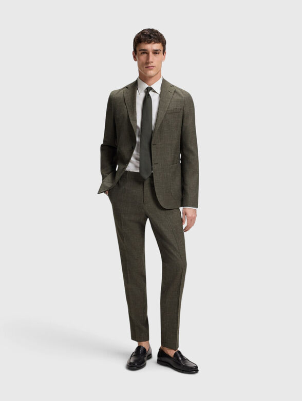 Slim-fit wool and linen trousers - 4
