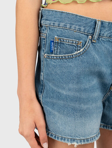 GIMUSA denim shorts with logo - 4