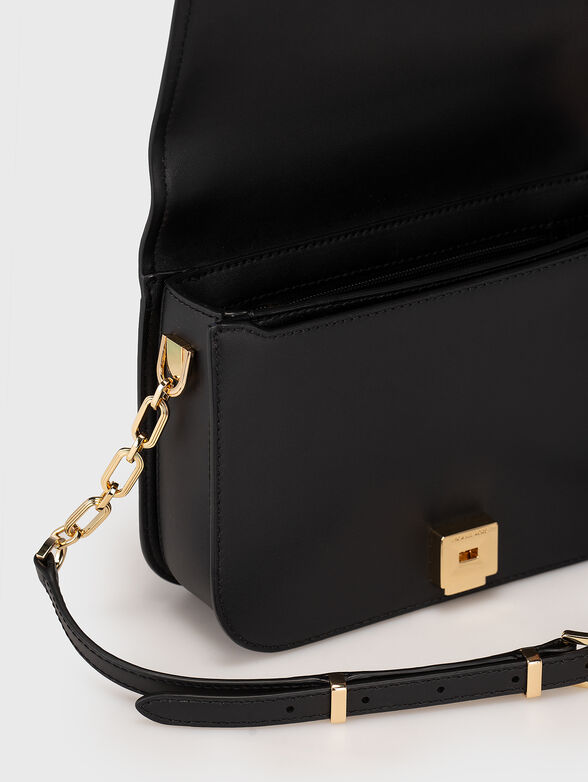 Black leather crossbody bag - 6