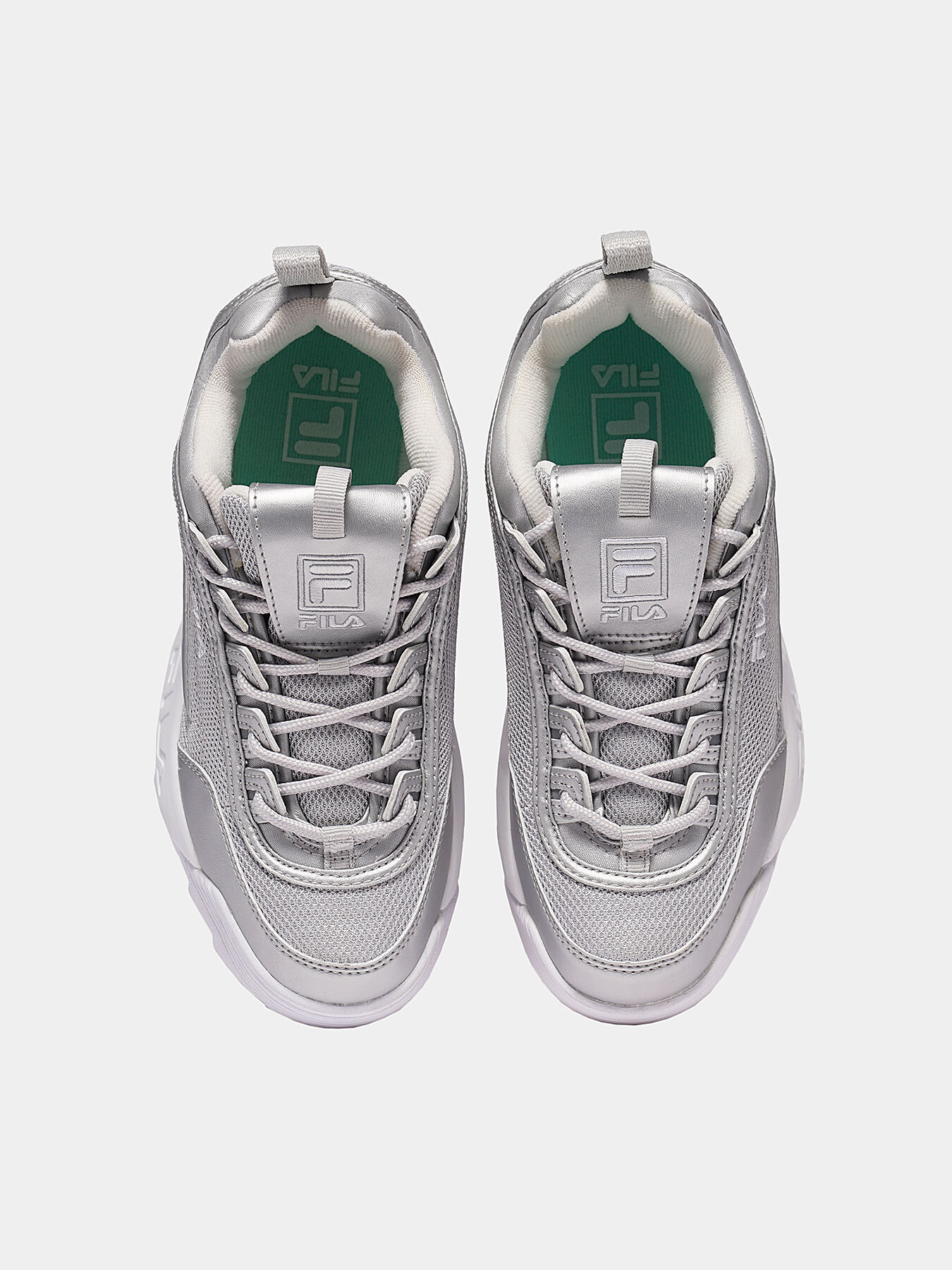 Fila silver sneakers cheap
