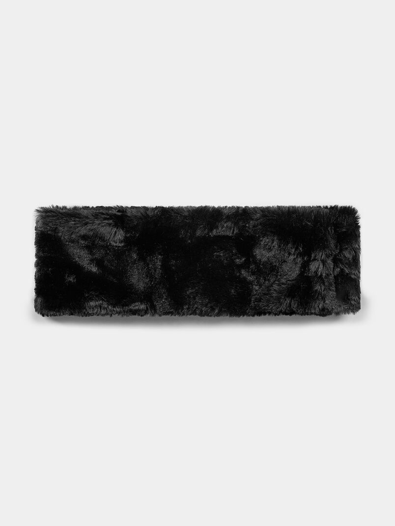 Faux fur headband with animal print - 3
