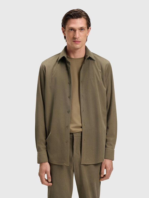 Long sleeved ribbed shirt - 1