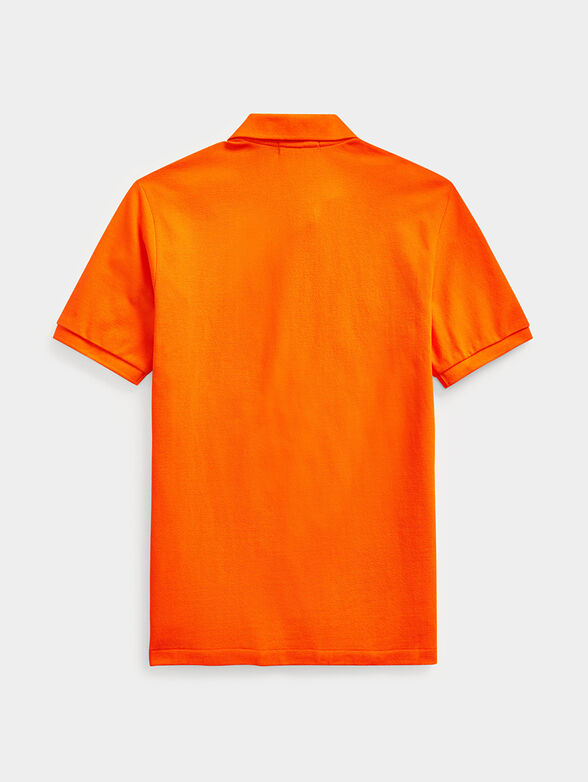 Polo shirt in orange color with logo embroidery - 2