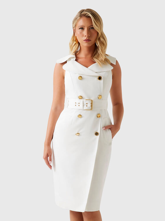 NADA cotton dress with waist belt - 1