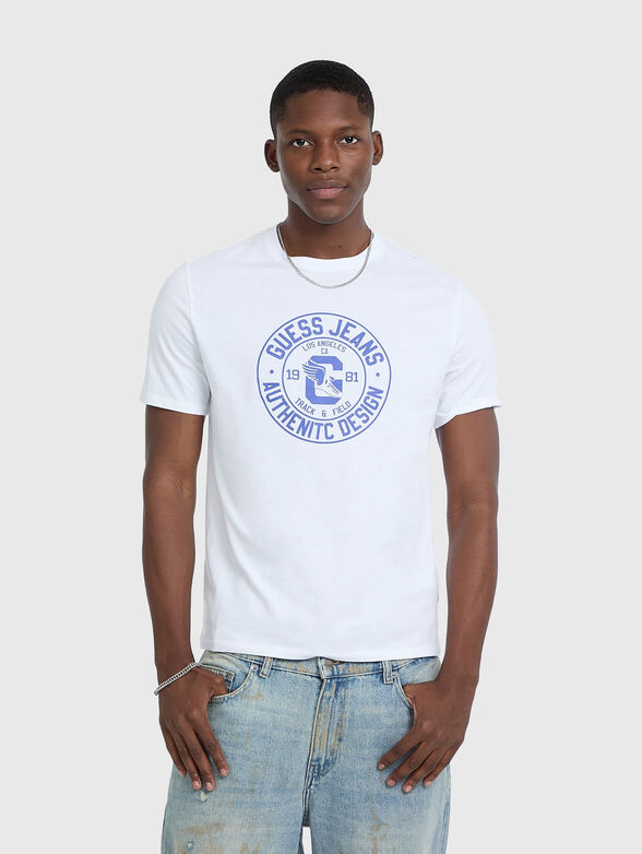Cotton T-shirt with logo print - 1