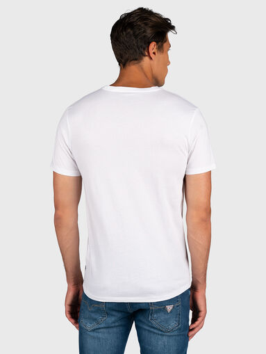 White T-shirt with maxi  print - 4