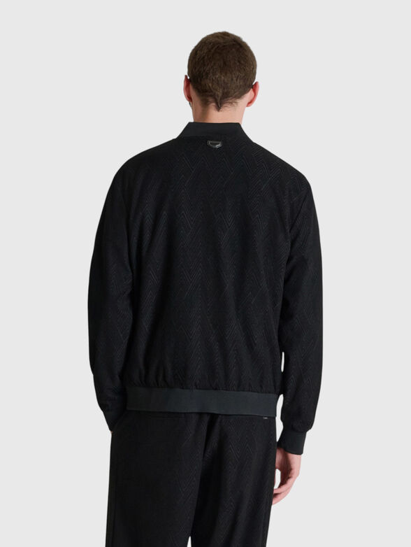 Jacquard black sweatshirt - 2