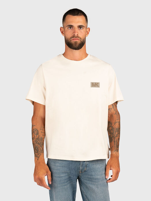 Cotton T-shirt with accent back