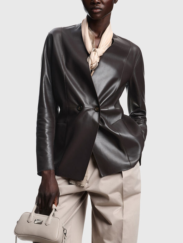 Black leather jacket - 1
