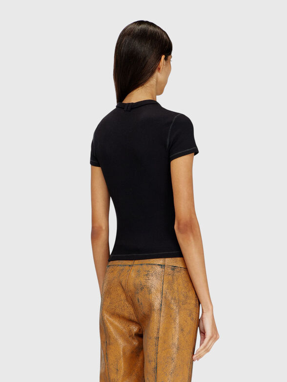 Short-sleeved cotton-blend blouse - 3