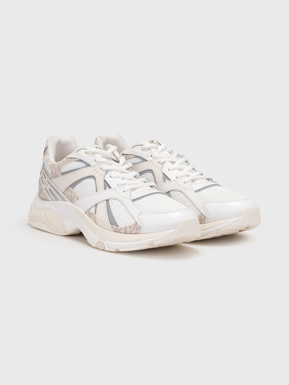 LEO leather and textile sneakers - 2