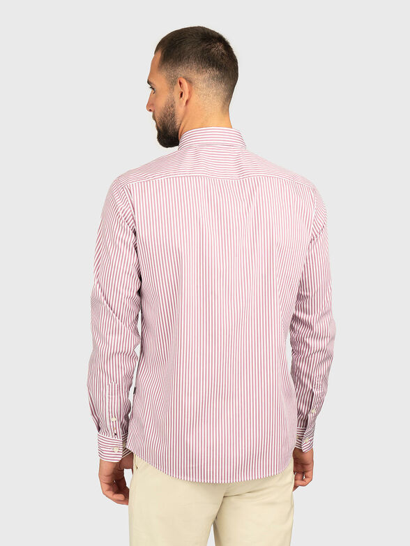 Striped cotton blend long sleeve shirt - 2