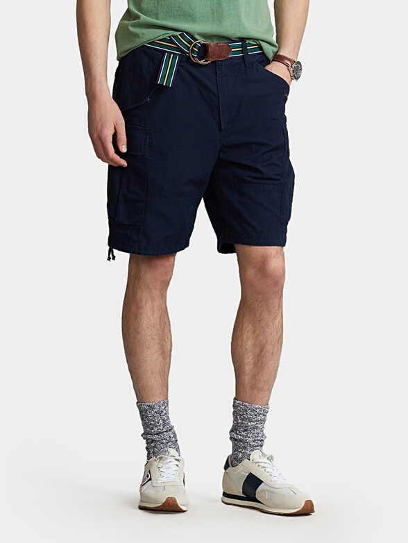 Blue cargo shorts - 1