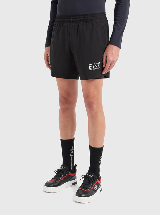 Черни къси спортни панталони VIGOR7  - 1