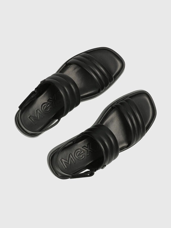 Quilted sandals in black  - 6