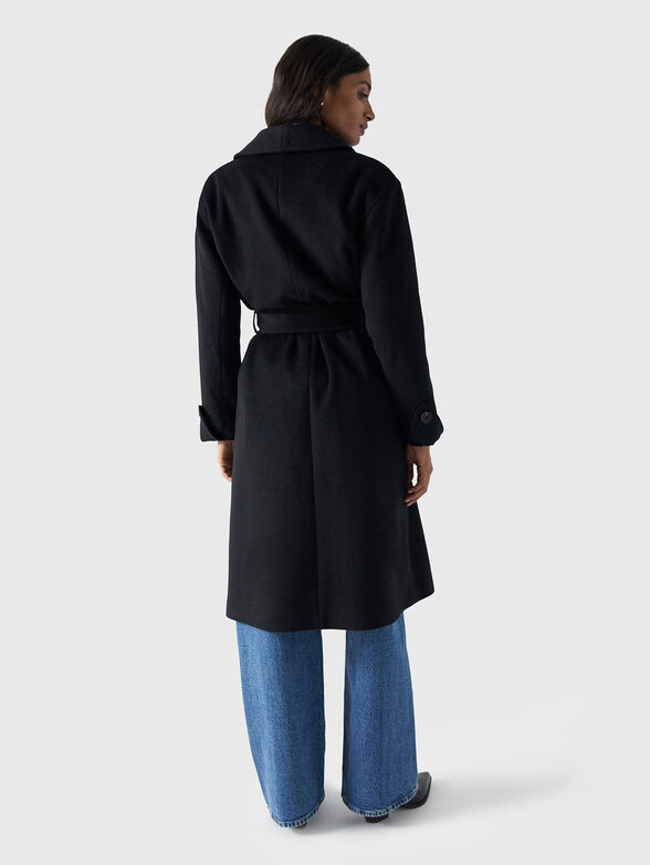 Wool-blend coat in black  - 2