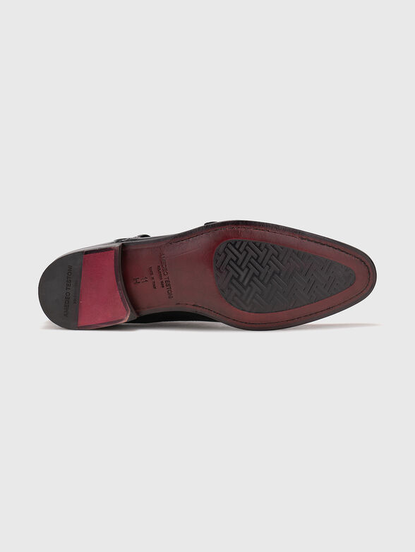 Black leather shoes - 5