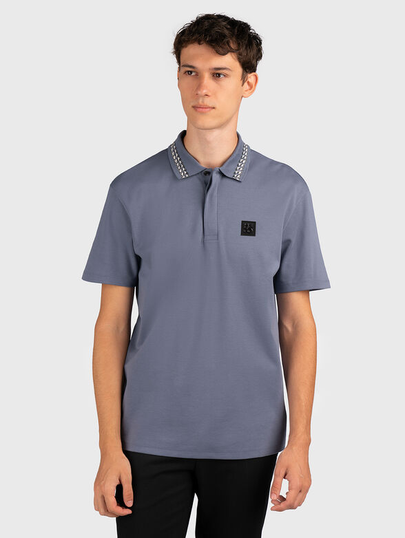 Polo shirt with contrast collar - 1