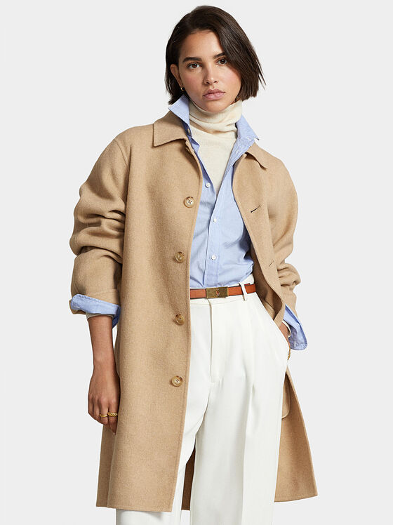 Палто в бежов цвят - 1