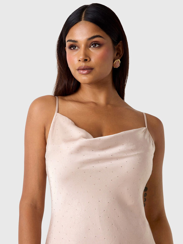 Black midi dress with embellishments - 4