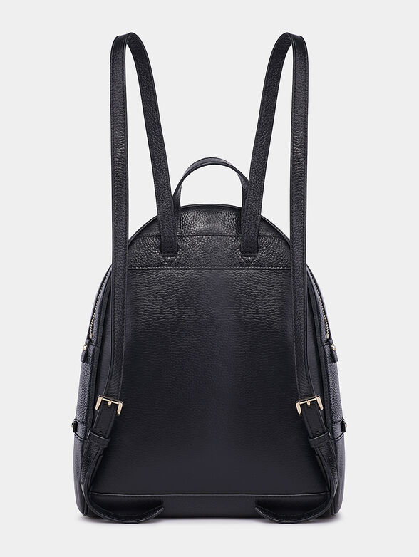 RHEA Leather backpack in black color - 3