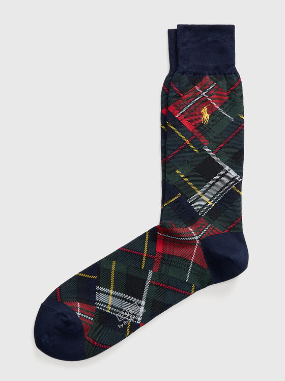 Многоцветни чорапи от вълнен бленд - 1