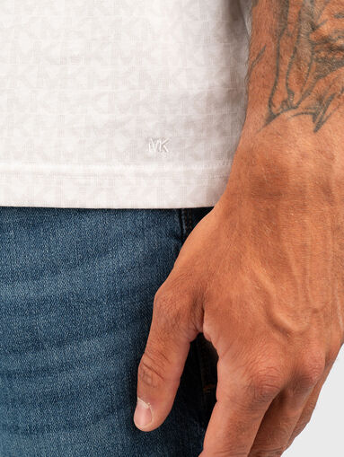 Cotton T-shirt with monogram logo print - 5