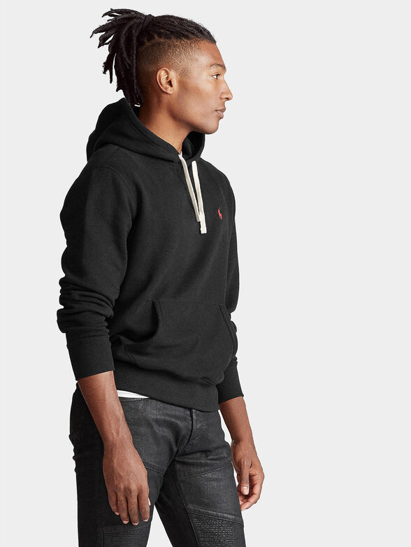 Black hooded sweatshirt - 2