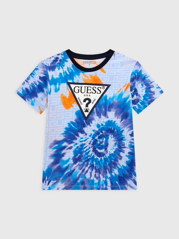 T-shirt with abstract print and logo - 1