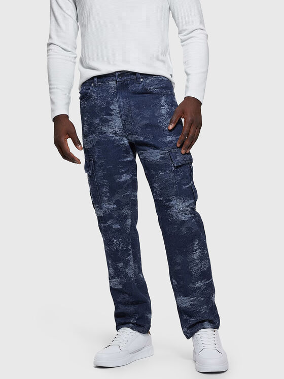 JULIANNE textured cargo jeans - 1