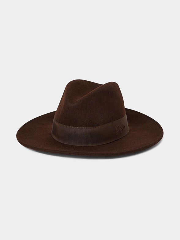 Brown hat with logo - 1