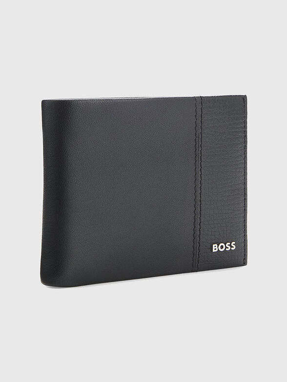 Leather wallet with logo - 2