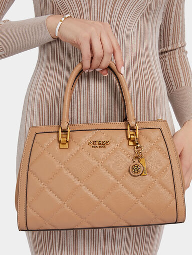 ABEY bag with quilted effect and golden accents - 3