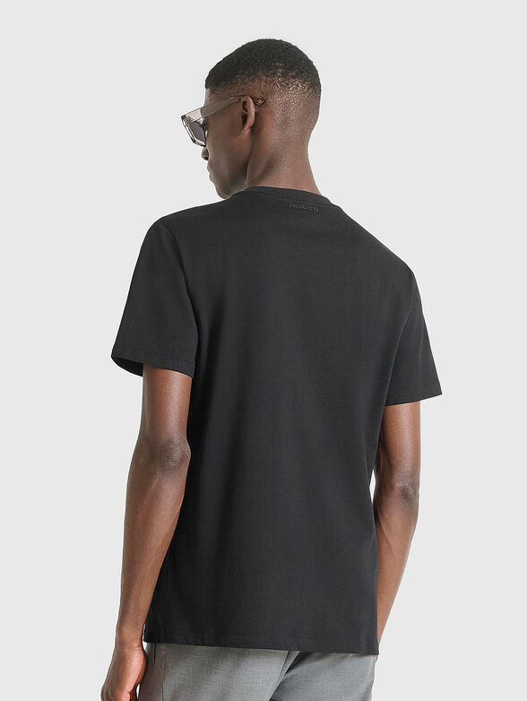 Cotton T-shirt with oval neckline - 2