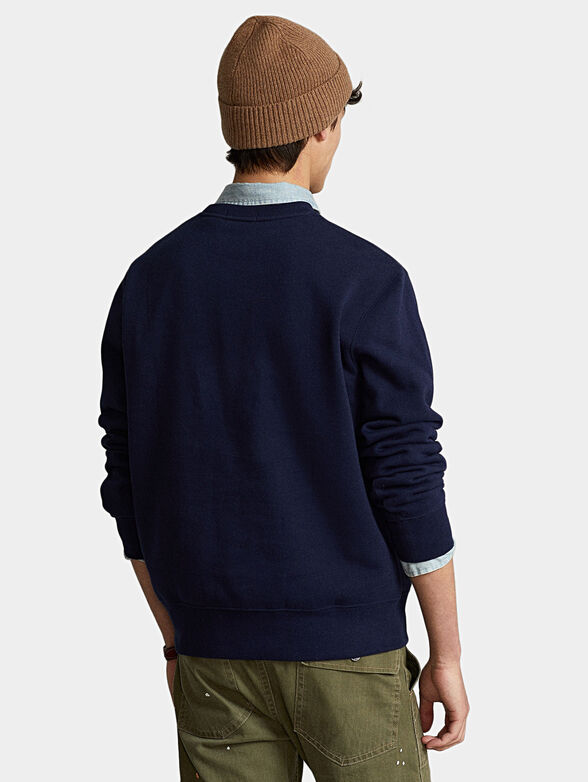 Blue sweatshirt with Polo Bear print - 4