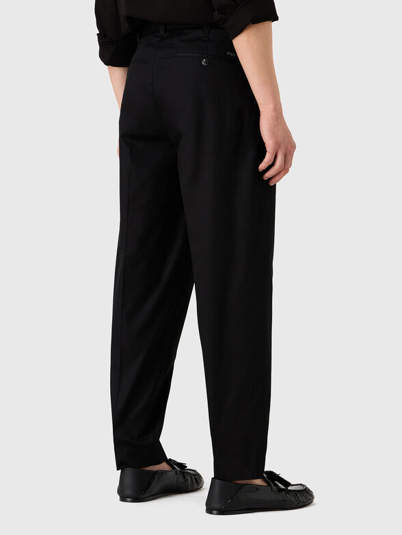 Tapered cotton-blend trousers - 2
