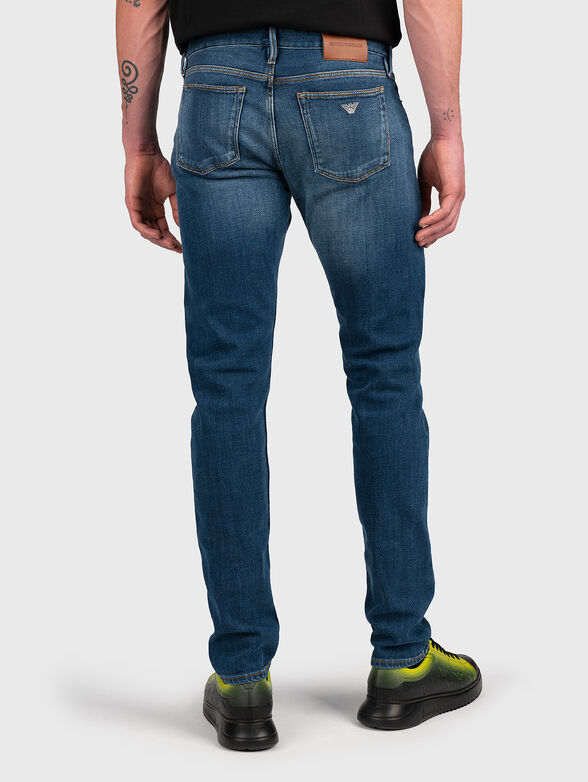 Dark blue slim jeans with logo detail - 2