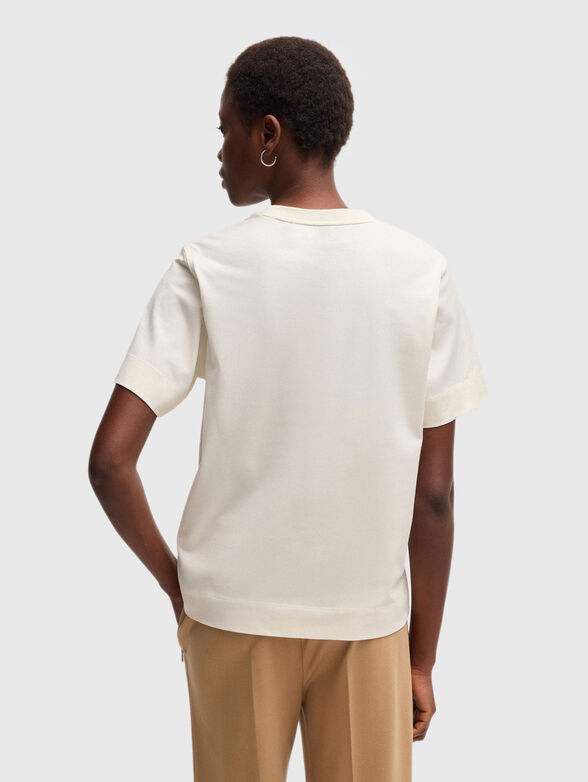 T-shirt with oval neckline and logo - 3